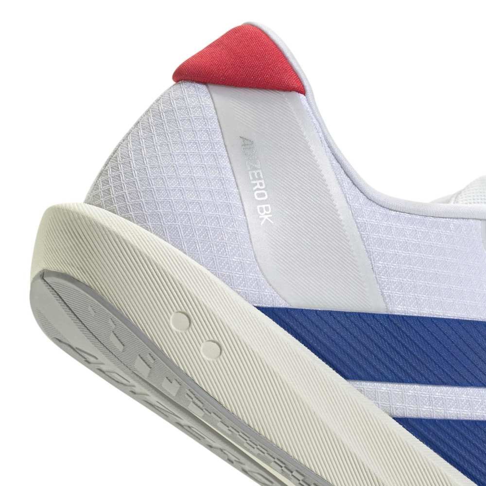 アディダス（adidas）（メンズ、レディース）ランニングシューズ トレーニングシューズ 部活 アディゼロ BK ホワイト ブルー NSV99-JQ1677 スポーツ シューズ