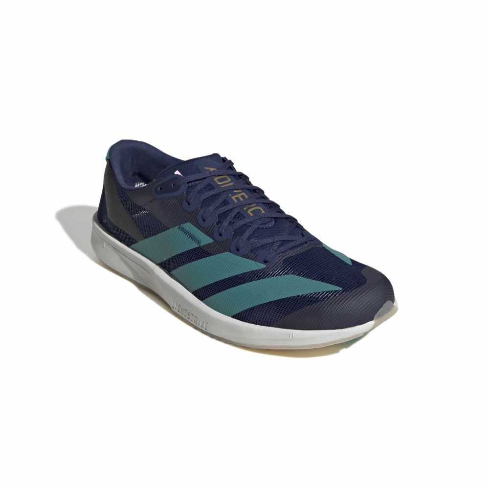 アディダス（adidas）（メンズ、レディース）ランニングシューズ トレーニングシューズ 部活 アディゼロ RC 6 ライトストライク ネイビー グリーン ONE69-KH8885 トレーニング