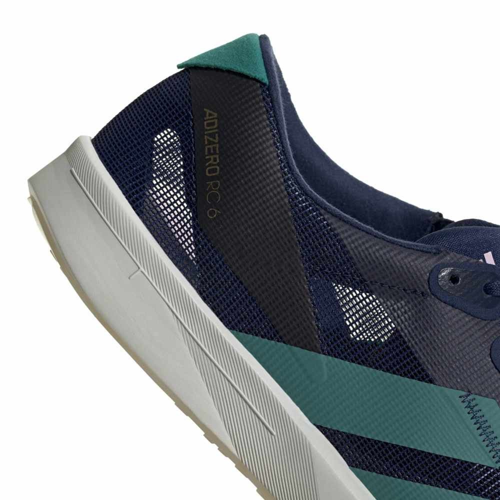 アディダス（adidas）（メンズ、レディース）ランニングシューズ トレーニングシューズ 部活 アディゼロ RC 6 ライトストライク ネイビー グリーン ONE69-KH8885 トレーニング