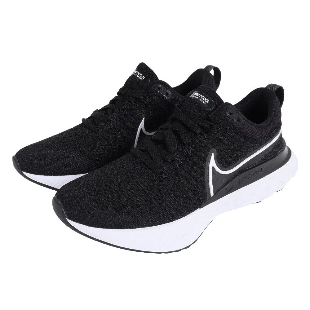 ナイキ NIKE リアクト ラン フライニット 黒色 ブラック 白色 ホワイト スニーカー 【 REACT PHANTOM RUN FLYKNIT  BLACK WHITE BLEND 】 スニーカー