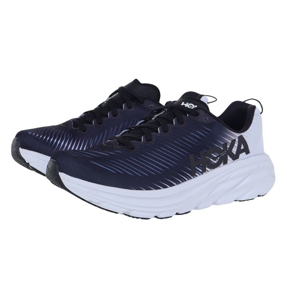 ホカ（HOKA）（メンズ）ランニングシューズ リンコン3 ワイド ブラック ホワイト 1121370-BWHT スニーカー ジョギング ウォーキング 軽量