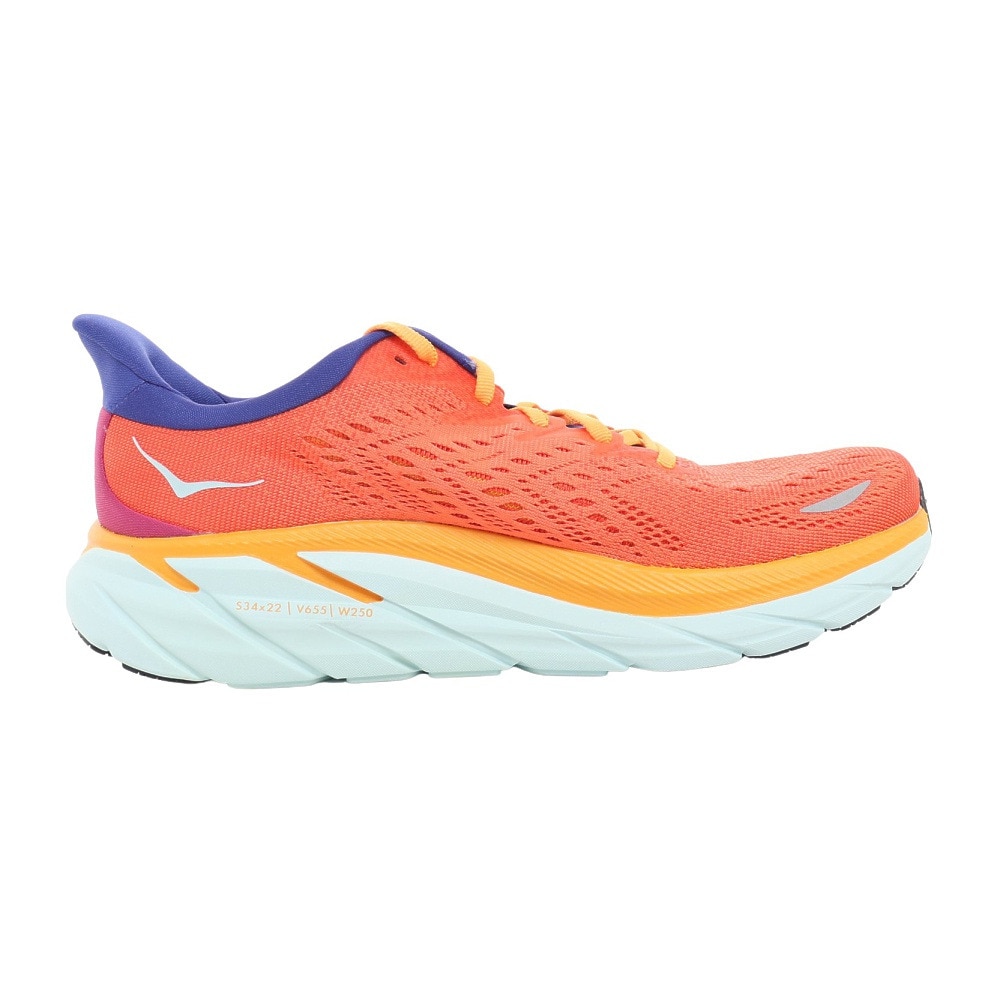 ホカ（HOKA）（メンズ）ランニングシューズ クリフトン8 オレンジ 1119393-FBLN スニーカー 厚底 プレート ジョギング トレーニング 部活