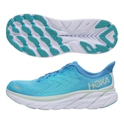 ホカ（HOKA）（メンズ）ランニングシューズ クリフトン8 サックス 1119393-IBSB スニーカー 厚底 プレート ジョギング トレーニング 部活