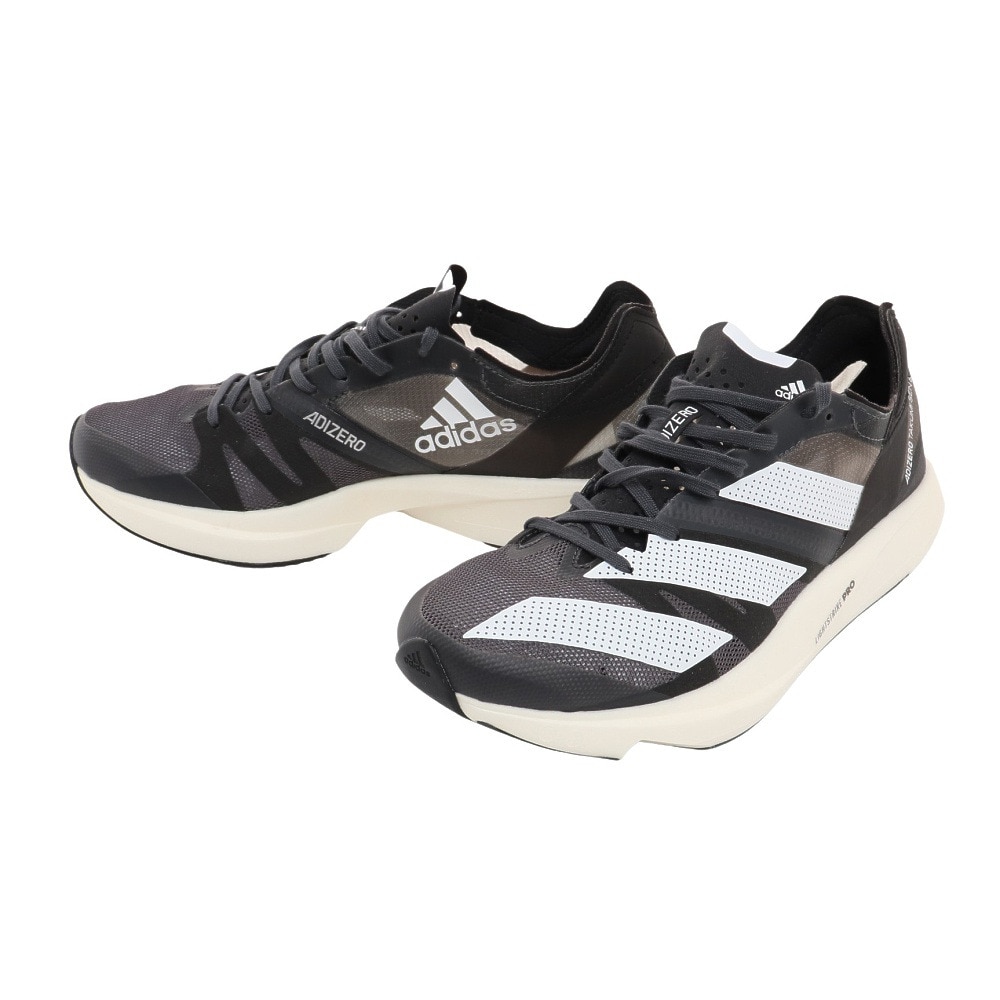 アディダス（adidas）（メンズ）ランニングシューズ アディゼロ タクミセン 8 グレー H01121 スニーカー レーシング ジョギング 陸上 駅伝 部活 マラソン 