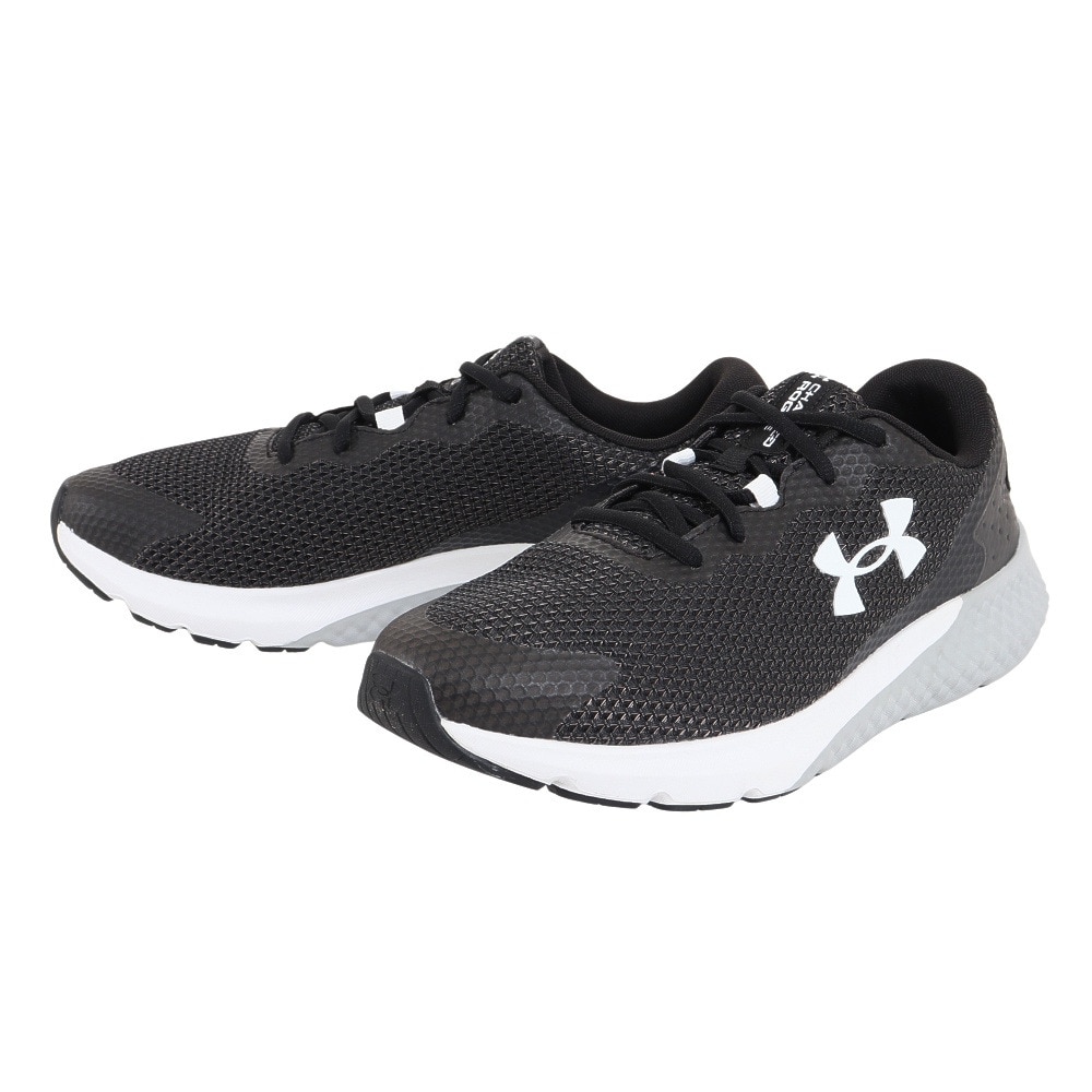 アンダーアーマー（UNDER ARMOUR）（メンズ）チャージド ローグ3 エクストラ ワイド ブラック グレー 黒 3026020 002  ランニングシューズ ジョギング 幅広 スポーツ用品はスーパースポーツゼビオ