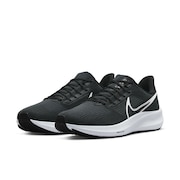 ナイキ（NIKE）（メンズ）ランニングシューズ エア ズーム ペガサス 39 ブラック ホワイト DH4071 001 スニーカー 厚底 プレート 軽量 駅伝 部活 マラソン 