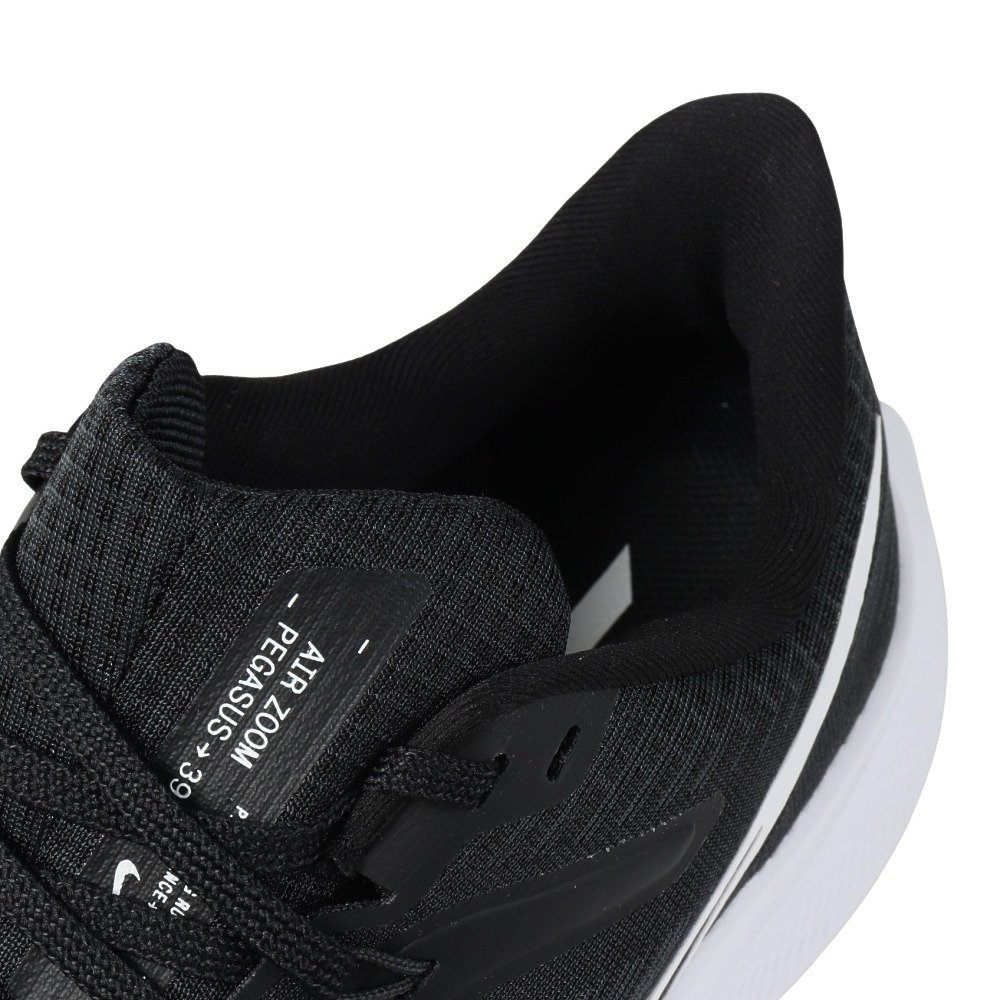 ナイキ（NIKE）（メンズ）ランニングシューズ エア ズーム ペガサス 39 4E ブラック DM0174-001 スニーカー 厚底 プレート ジョギング 幅広 軽量 駅伝 部活