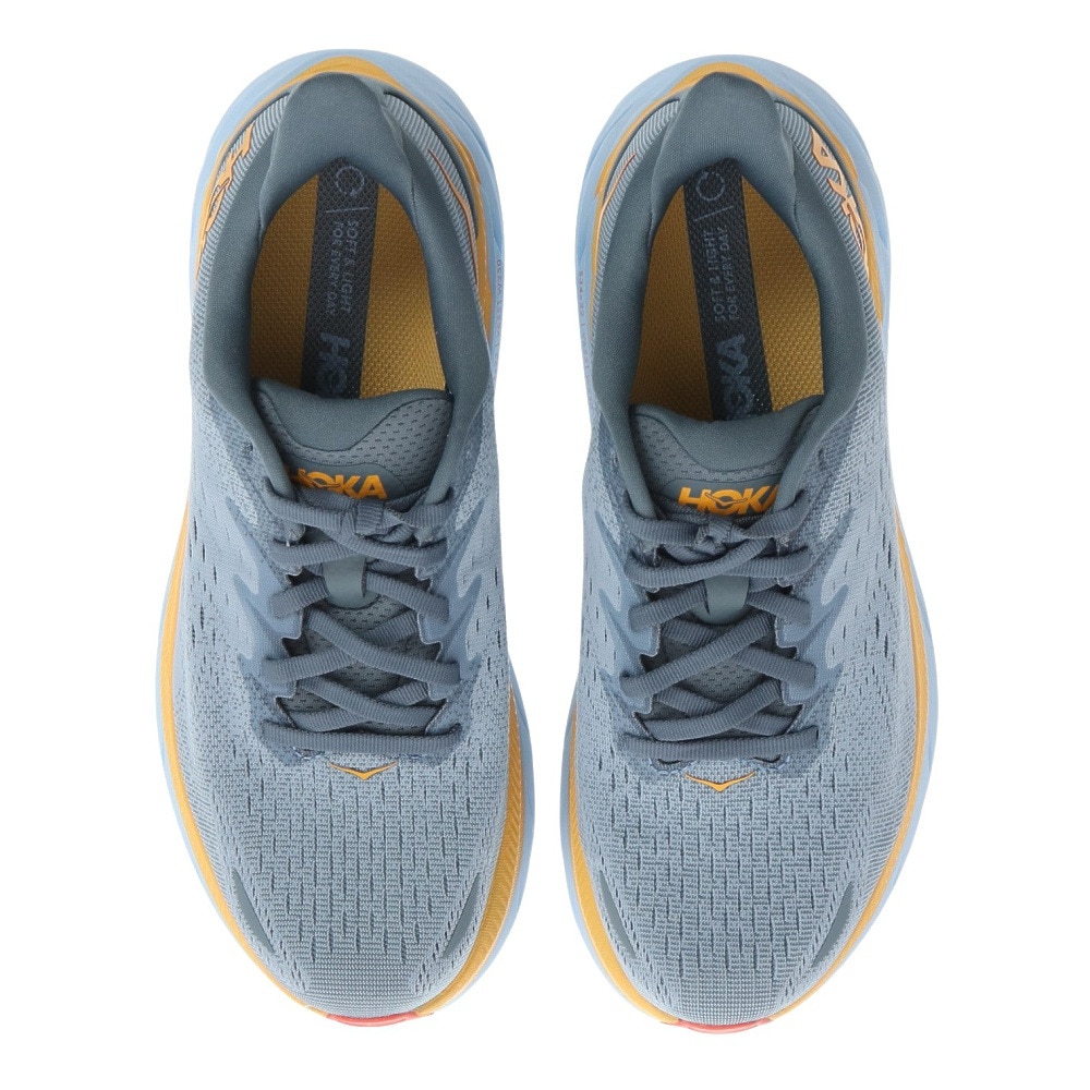 ホカ（HOKA）（メンズ）ランニングシューズ クリフトン 8 ワイド ブルーグレー 1121374-GBMS スニーカー トレーニング ジョギング 軽量