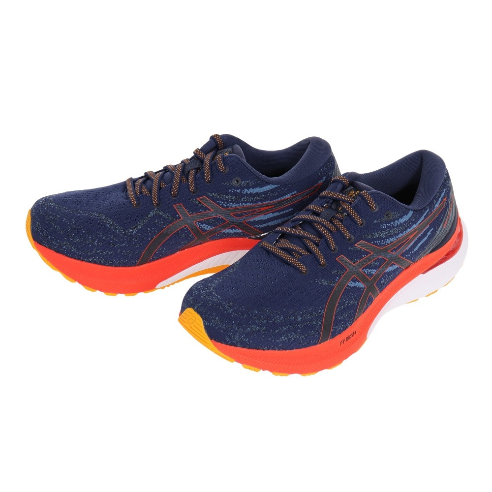 アシックス（ASICS）（メンズ）ランニングシューズ ゲルカヤノ29 EX WIDE ネイビー 1011B471.401 スニーカー 厚底 プレート 軽量 幅広 安定性 ジョギング