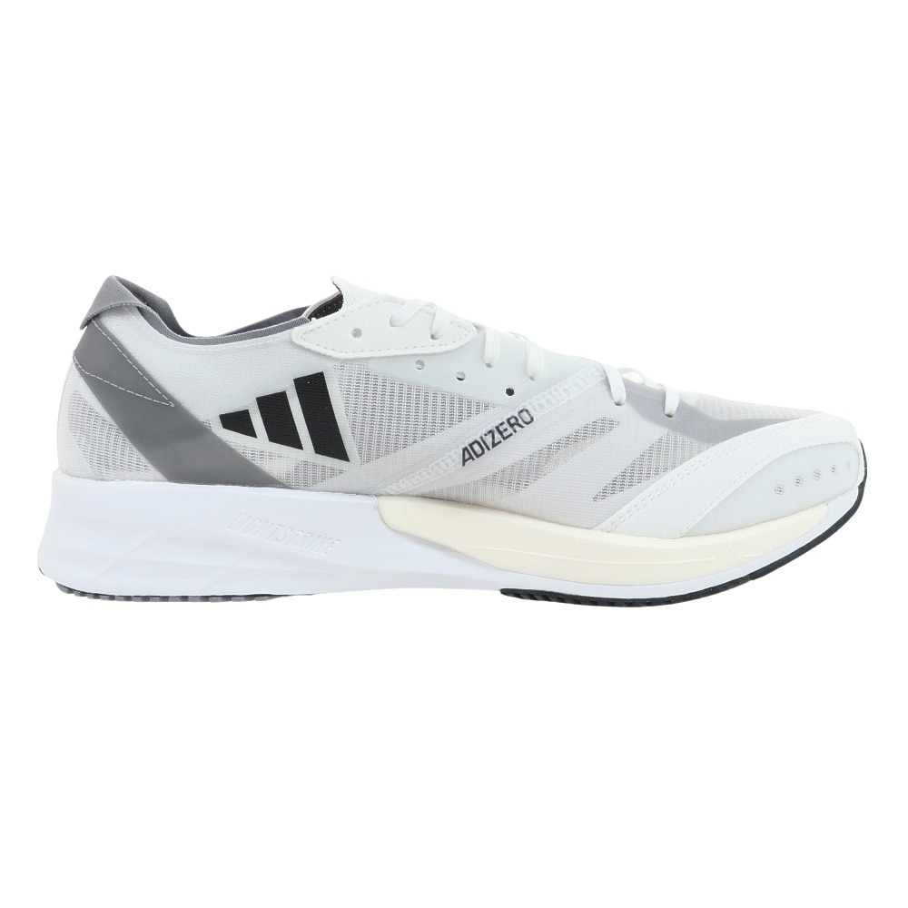 アディダス（adidas）（メンズ）アディゼロ ジャパン 7 ワイド ホワイト ブラック 白 黒 GV9625 ランニングシューズ ジョギングシューズ  トレーニング 運動靴