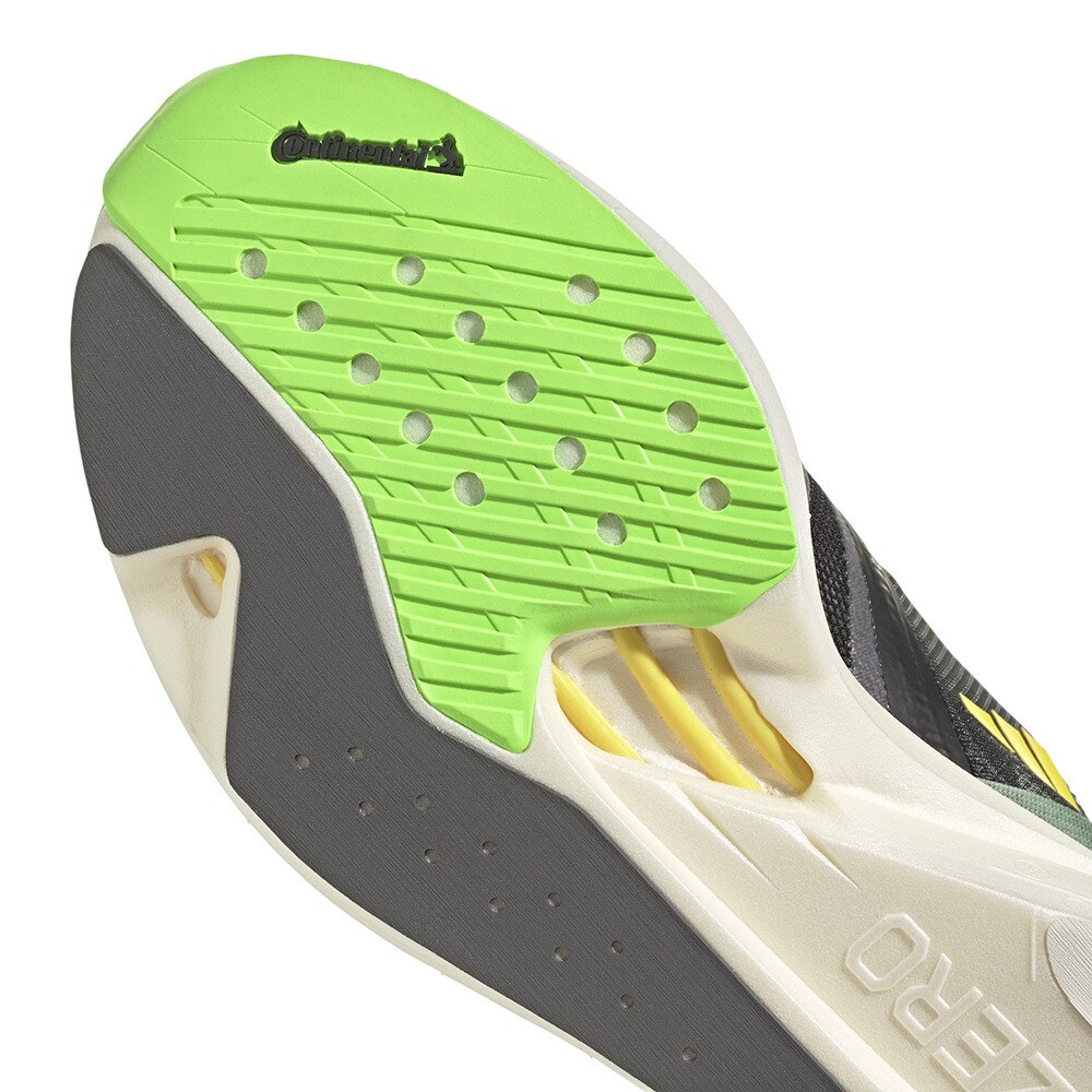 アディダス（adidas）（メンズ）ランニングシューズ アディゼロ タクミ セン 8 ブラック グリーン GY8405 スニーカー 厚底 プレート 軽量 駅伝 部活 マラソン