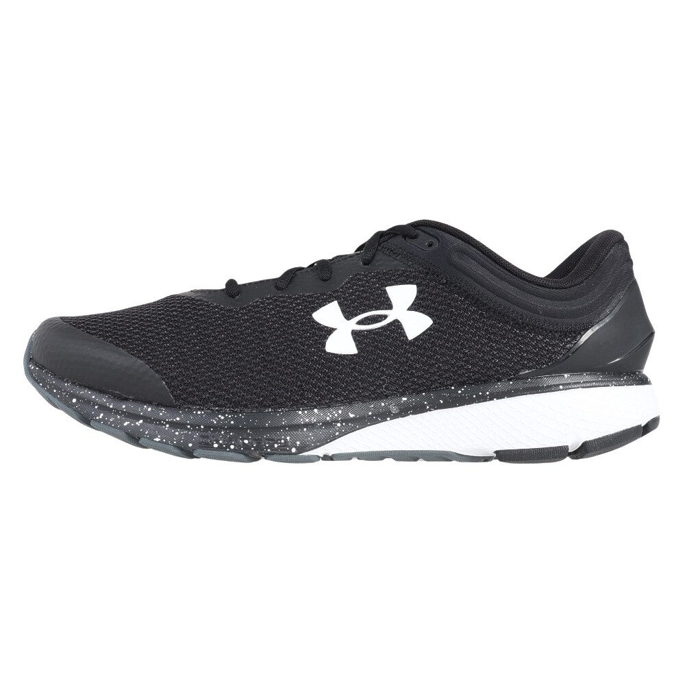 アンダーアーマー（UNDER ARMOUR）（メンズ）チャージド エスケープ3 ビッグロゴ エクストラワイド ブラック 3025133 001  ランニングシューズ ジョギング 幅広