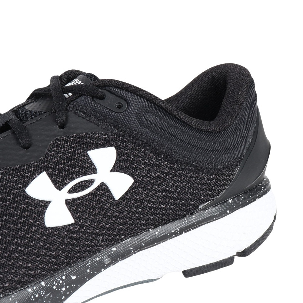 アンダーアーマー（UNDER ARMOUR）（メンズ）チャージド エスケープ3 ビッグロゴ エクストラワイド ブラック 3025133 001  ランニングシューズ ジョギング 幅広