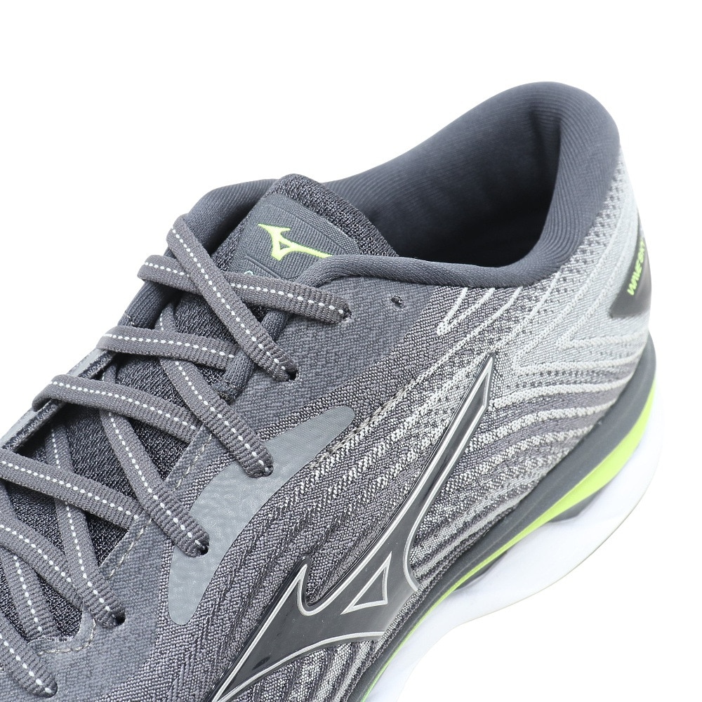 ミズノ（MIZUNO）（メンズ）メンズ シューズ スニーカー ウエーブスカイ6 SW グレーイエロー J1GC221104