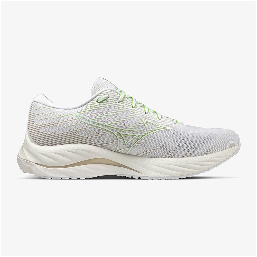 ミズノ（MIZUNO）（メンズ、レディース）ランニングシューズ メンズ レディース 白 ウエーブライダー26 ホノルル ホワイトグリーン J1GC225701 スニーカー★★★