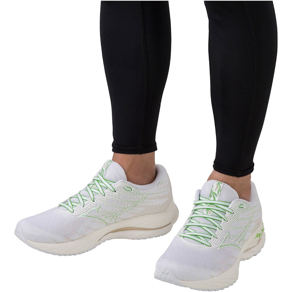 ミズノ（MIZUNO）（メンズ、レディース）ランニングシューズ メンズ レディース 白 ウエーブライダー26 ホノルル ホワイトグリーン J1GC225701 スニーカー★★★