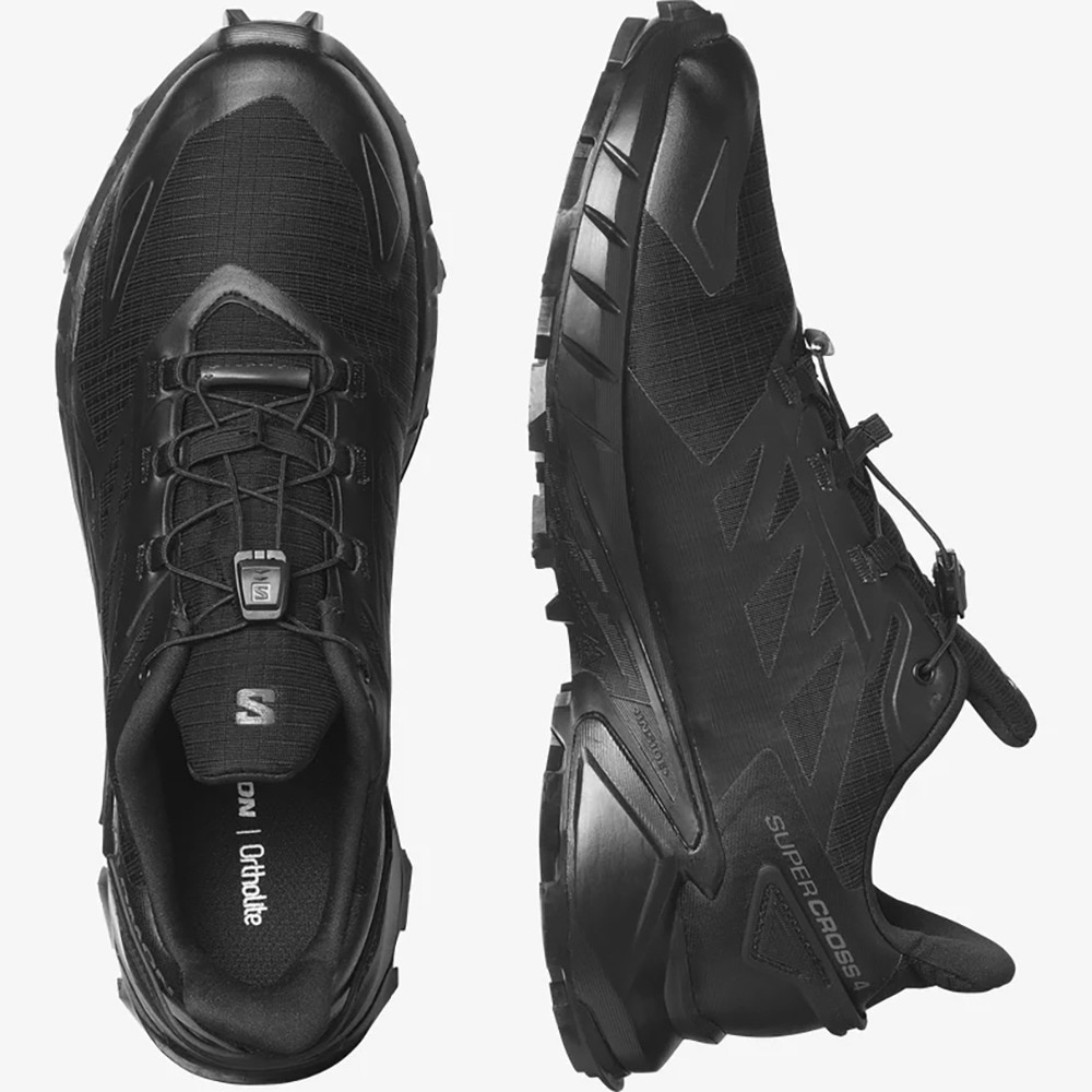サロモン（SALOMON）（メンズ）ランニングシューズ スーパークロス 4 GORE-TEX ブラック L41731600 スニーカー