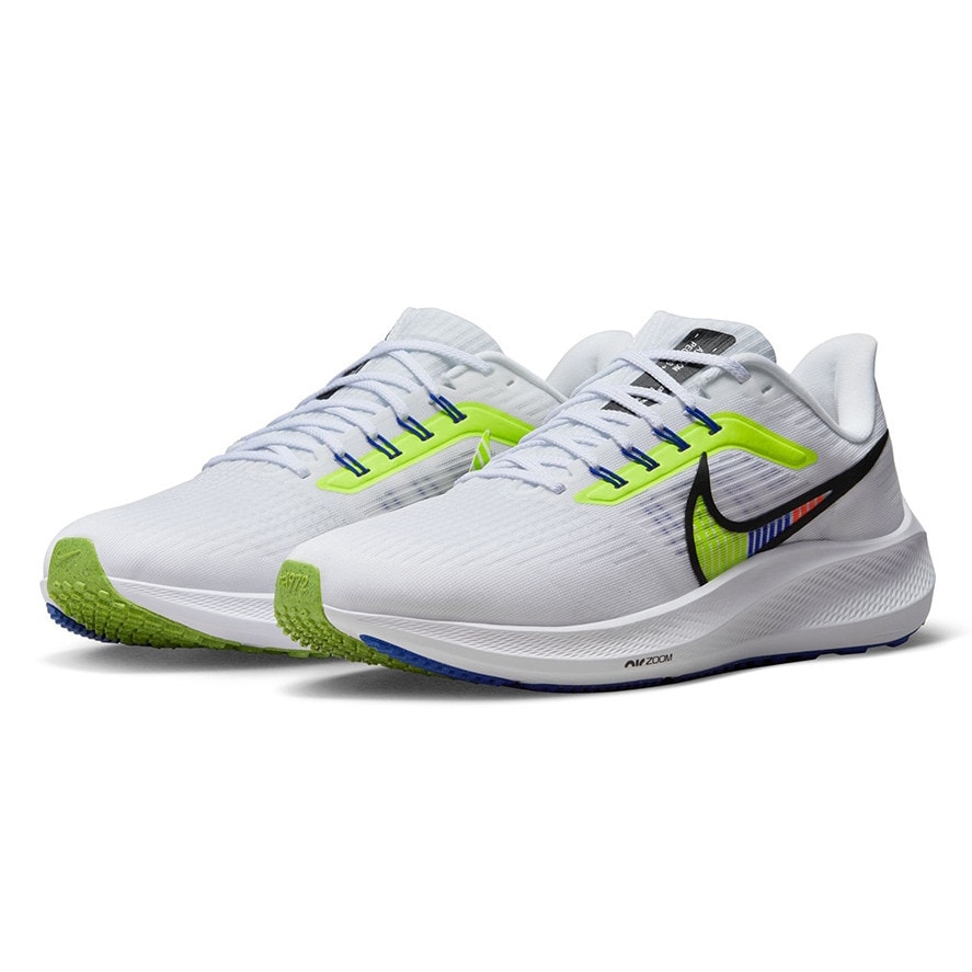 ナイキ（NIKE）（メンズ）ランニングシューズ エア ズーム ペガサス 39 PRM ホワイト DX1627-100 スニーカー 厚底 プレート ジョギング 駅伝 部活 マラソン 