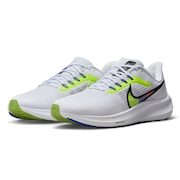 ナイキ（NIKE）（メンズ）ランニングシューズ エア ズーム ペガサス 39 PRM ホワイト DX1627-100 スニーカー 厚底 プレート ジョギング 駅伝 部活 マラソン 