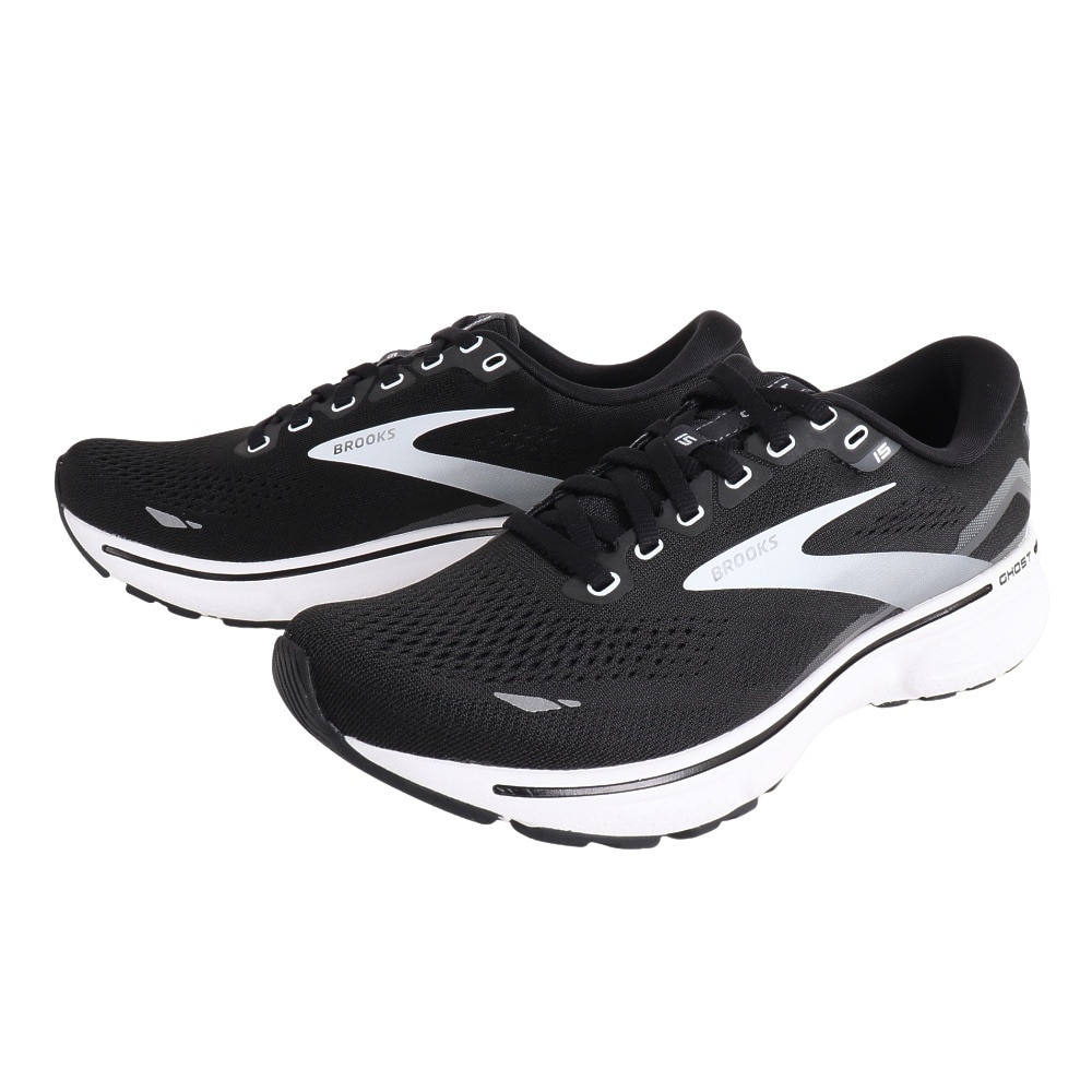 ブルックス（BROOKS）（メンズ）ランニングシューズ ジョギングシューズ ゴースト15 BRM3933 BLK/W