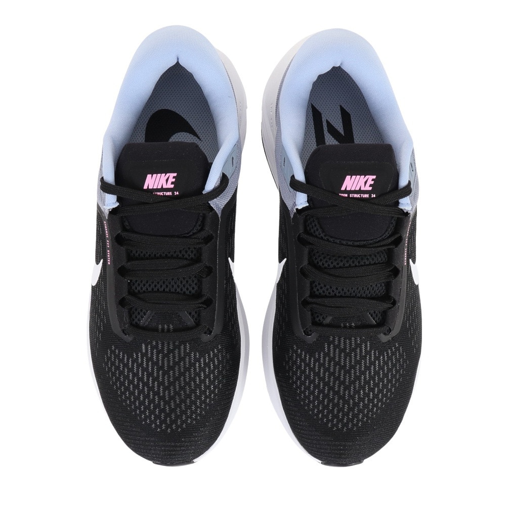 ナイキ（NIKE）（メンズ）ランニングシューズ エア ズーム ストラクチャー 24 DA8535-008 スニーカー ジョギング 長距離 部活 通勤 通学 シンプル