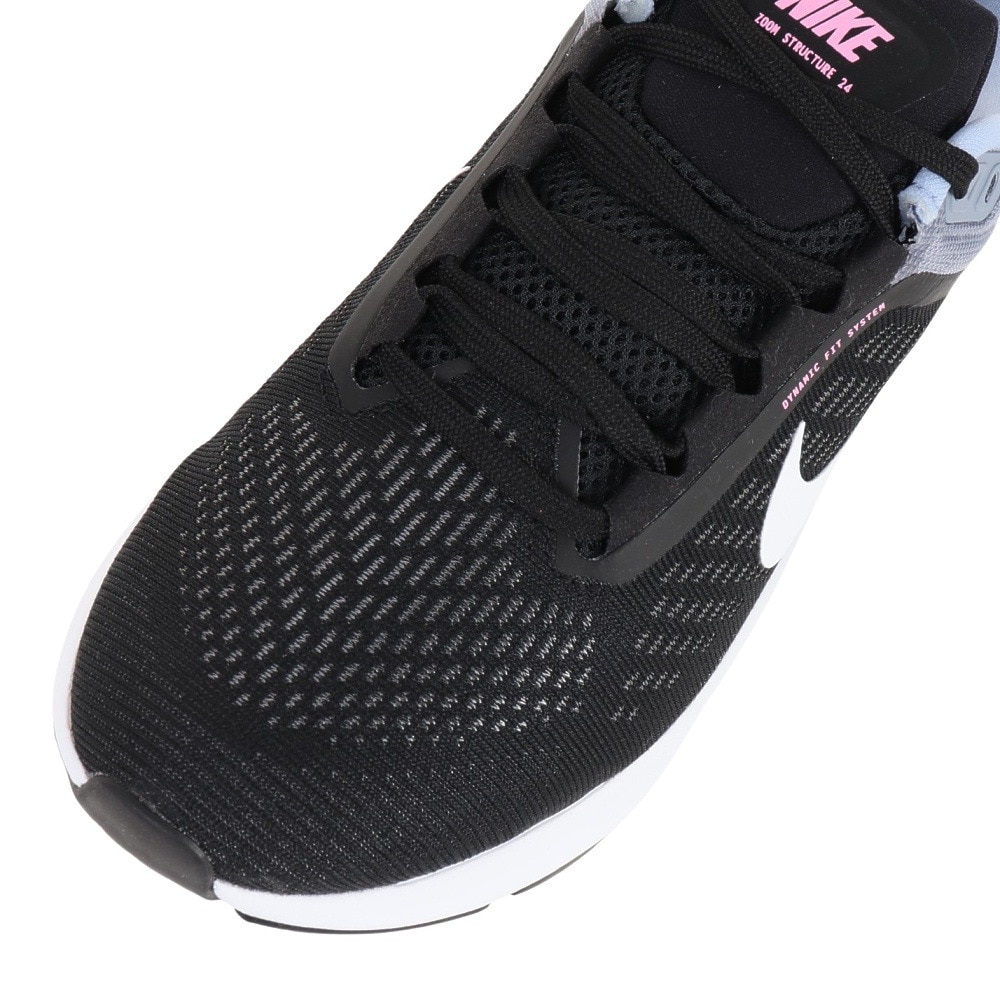 ナイキ（NIKE）（メンズ）ランニングシューズ エア ズーム ストラクチャー 24 DA8535-008 スニーカー ジョギング 長距離 部活 通勤 通学 シンプル