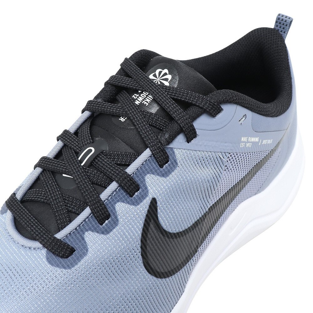 ナイキ（NIKE）（メンズ）ランニングシューズ ダウンシフター 12 4E ブルー グレー DM0919-401 ジョギング トレーニング 幅広 軽量 通気性 メッシュ 柔らかい