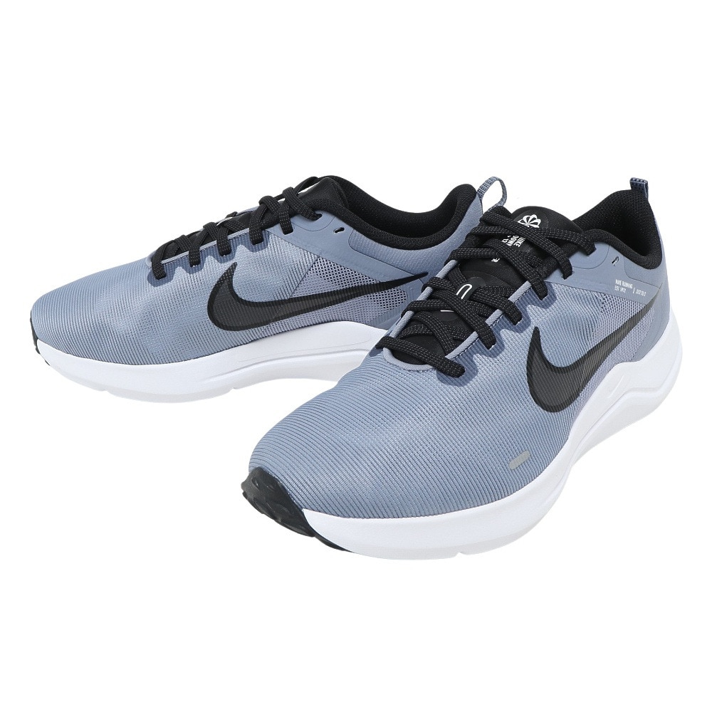 ナイキ（NIKE）（メンズ）ランニングシューズ ダウンシフター 12 4E ブルー グレー DM0919-401 ジョギング トレーニング 幅広 軽量  通気性 メッシュ 柔らかい