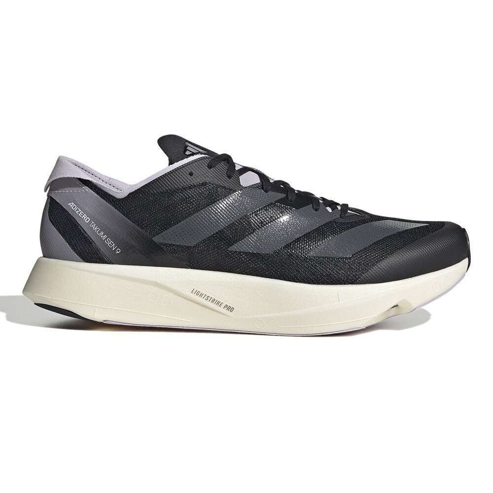 アディダス（adidas）（メンズ）ランニングシューズ アディゼロ TAKUMI SEN 9 ブラック HR0114 スニーカー トレーニング ジョギング 軽量 駅伝 部活 マラソン 