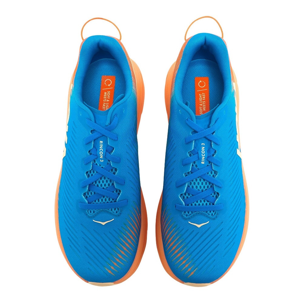 ホカ（HOKA）（メンズ）ランニングシューズ リンコン3 レギュラー ブルー オレンジ 1119395-CSVO スニーカー ジョギング マラソン 厚底 軽量 部活