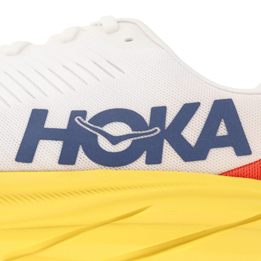 ホカ（HOKA）（メンズ）ランニングシューズ リンコン3 レギュラー ホワイト イエロー 1119395-WEGG スニーカー トレーニング ジョギング 軽量 クッション