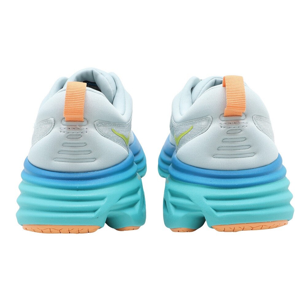 ホカ（HOKA）（メンズ）ランニングシューズ ボンダイ 8 BONDI 8 レギュラー グレー グリーン 1123202-IFBOB スニーカー トレーニング ジョギング 軽量