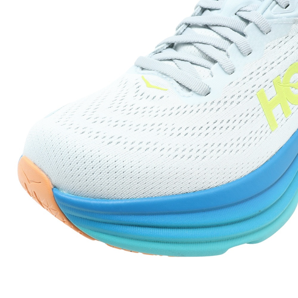 ホカ（HOKA）（メンズ）ランニングシューズ ボンダイ 8 BONDI 8 グレー グリーン 1123202-IFBOB スニーカー トレーニング  ジョギング 軽量