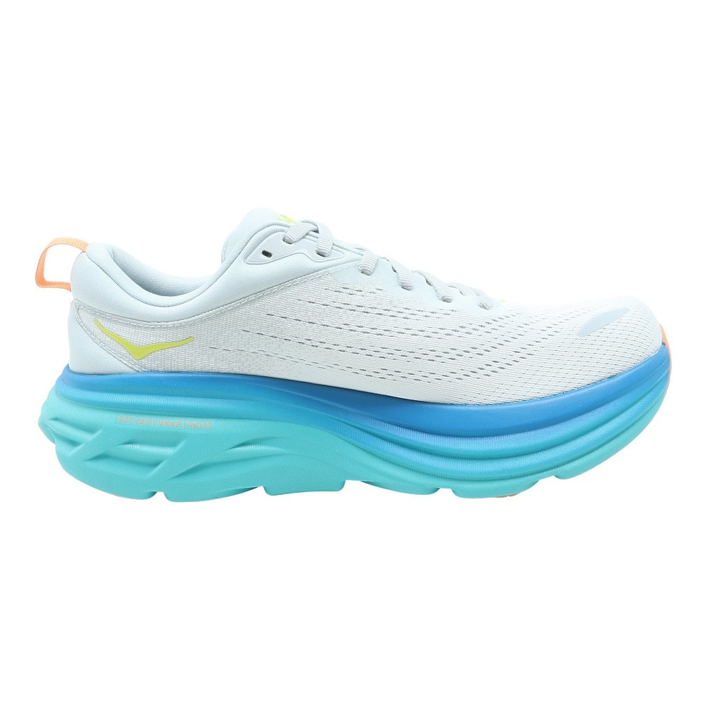 ホカ（HOKA）（メンズ）ランニングシューズ ボンダイ 8 BONDI 8 グレー グリーン 1123202-IFBOB スニーカー トレーニング  ジョギング 軽量