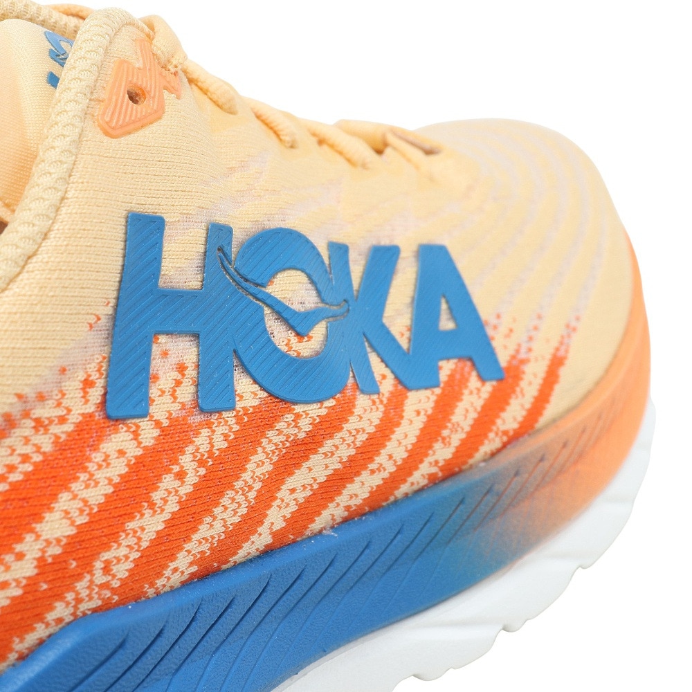 ホカ（HOKA）（メンズ）ランニングシューズ マッハ 5 MACH 5 レギュラー オレンジ ブルー 1127893-IVOR スニーカー トレーニング レース 厚底 軽量 部活