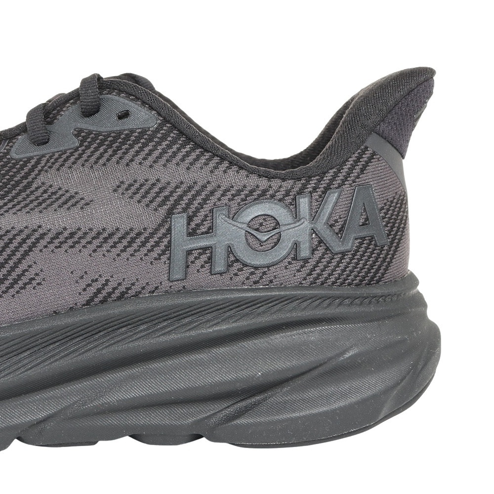 ホカ（HOKA）（メンズ）ランニングシューズ Clifton 9 クリフトン9 レギュラー ブラック 1127895-BBLC スニーカー トレーニング ジョギング