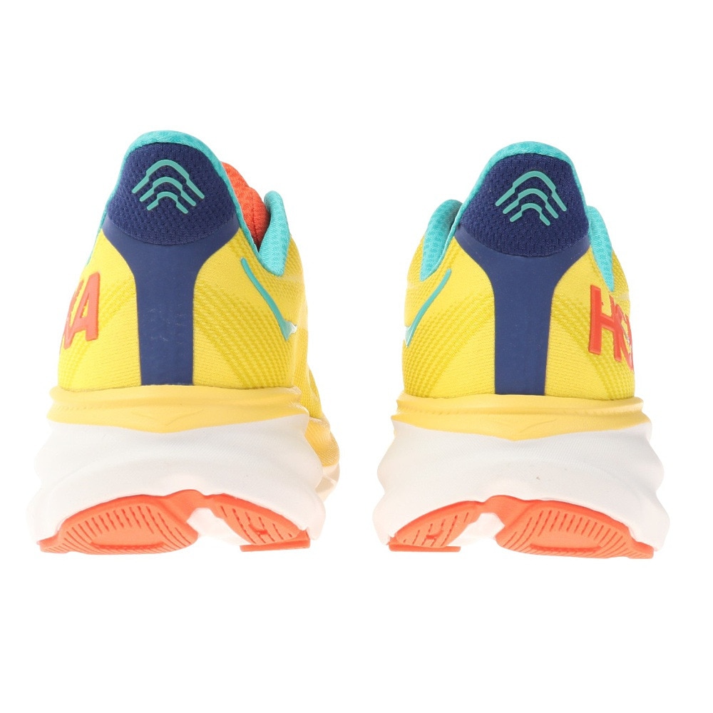 ホカ（HOKA）（メンズ）ランニングシューズ クリフトン 9 レギュラー イエロー オレンジ 1127895-PFMZ スニーカー トレーニング ジョギング ロード 厚底