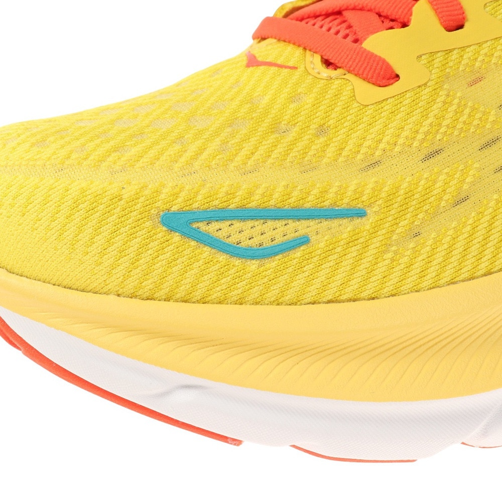 ホカ（HOKA）（メンズ）ランニングシューズ クリフトン 9 レギュラー イエロー オレンジ 1127895-PFMZ スニーカー トレーニング ジョギング ロード 厚底