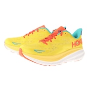 ホカ（HOKA）（メンズ）ランニングシューズ クリフトン 9 イエロー オレンジ 1127895-PFMZ スニーカー トレーニング ジョギング ロード 厚底