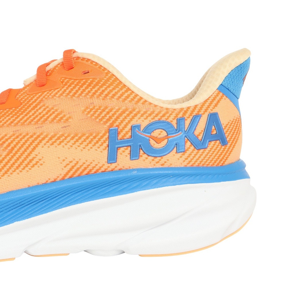 ホカ（HOKA）（メンズ）ランニングシューズ Clifton 9 Wide クリフトン9 ワイド オレンジ 1132210-VOIM スニーカー  トレーニング ジョギング