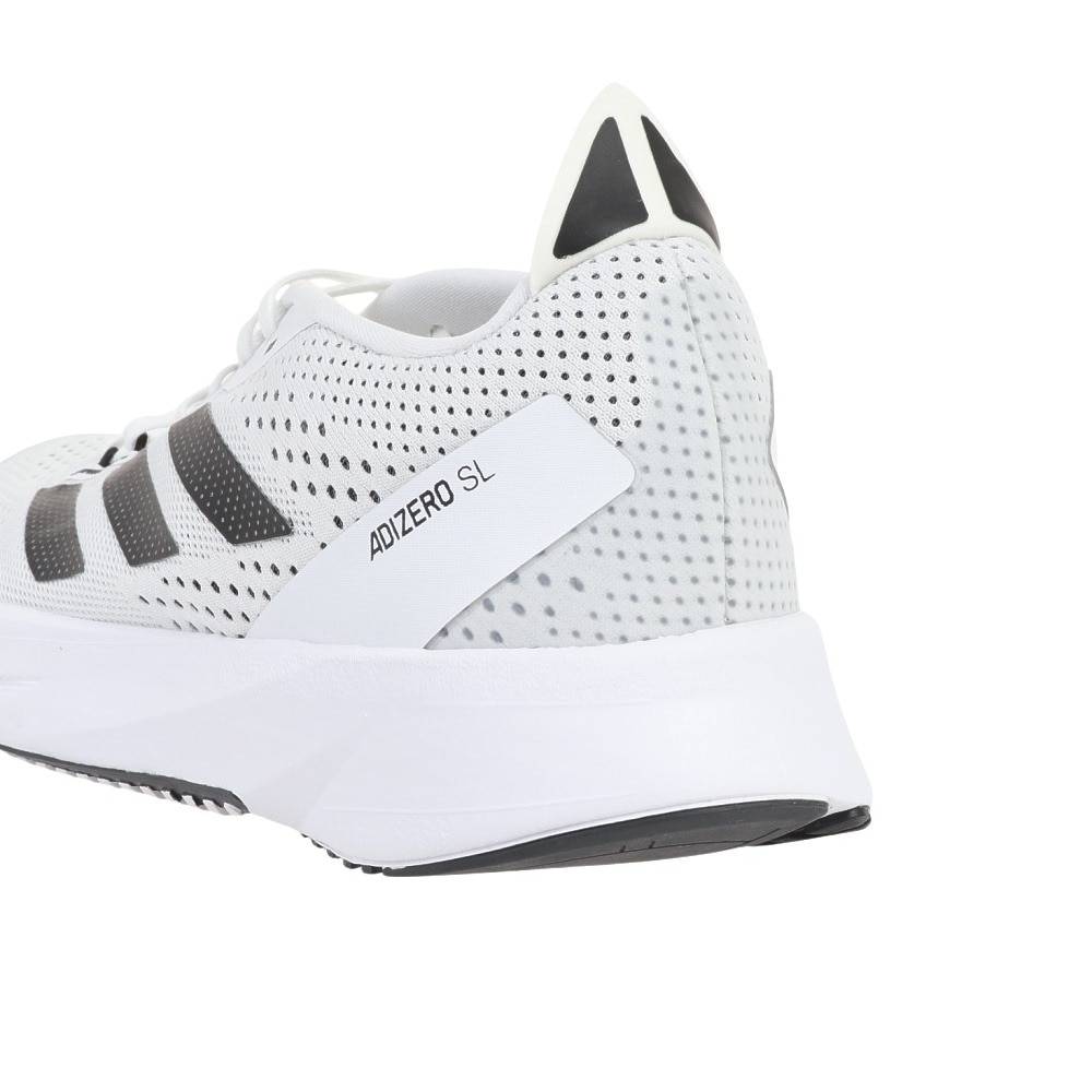 アディダス（adidas）（メンズ）ランニングシューズ アディゼロ SL ホワイト ブラック HQ1352 スニーカー ジョギング レーストレーニング  クッション 軽量 スポーツ用品はスーパースポーツゼビオ