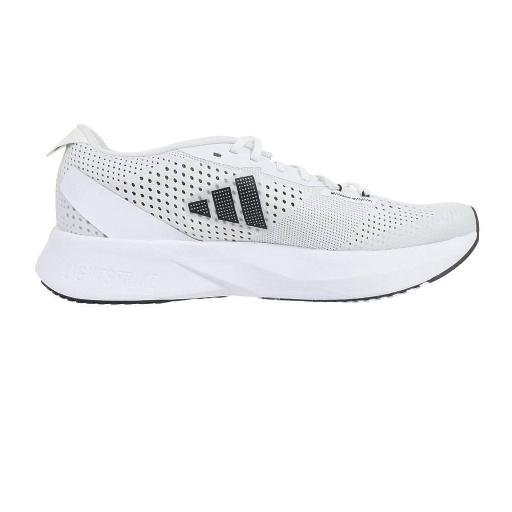 アディダス（adidas）（メンズ）ランニングシューズ アディゼロ SL ホワイト ブラック HQ1352 スニーカー ジョギング レーストレーニング クッション 軽量
