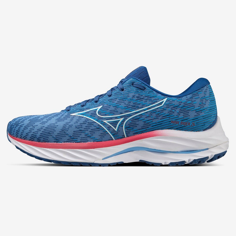 ミズノ（MIZUNO）（メンズ）ランニングシューズ ウエーブライダー26 ブルー J1GC220355 スニーカー ジョギング トレーニング 厚底 プレート 