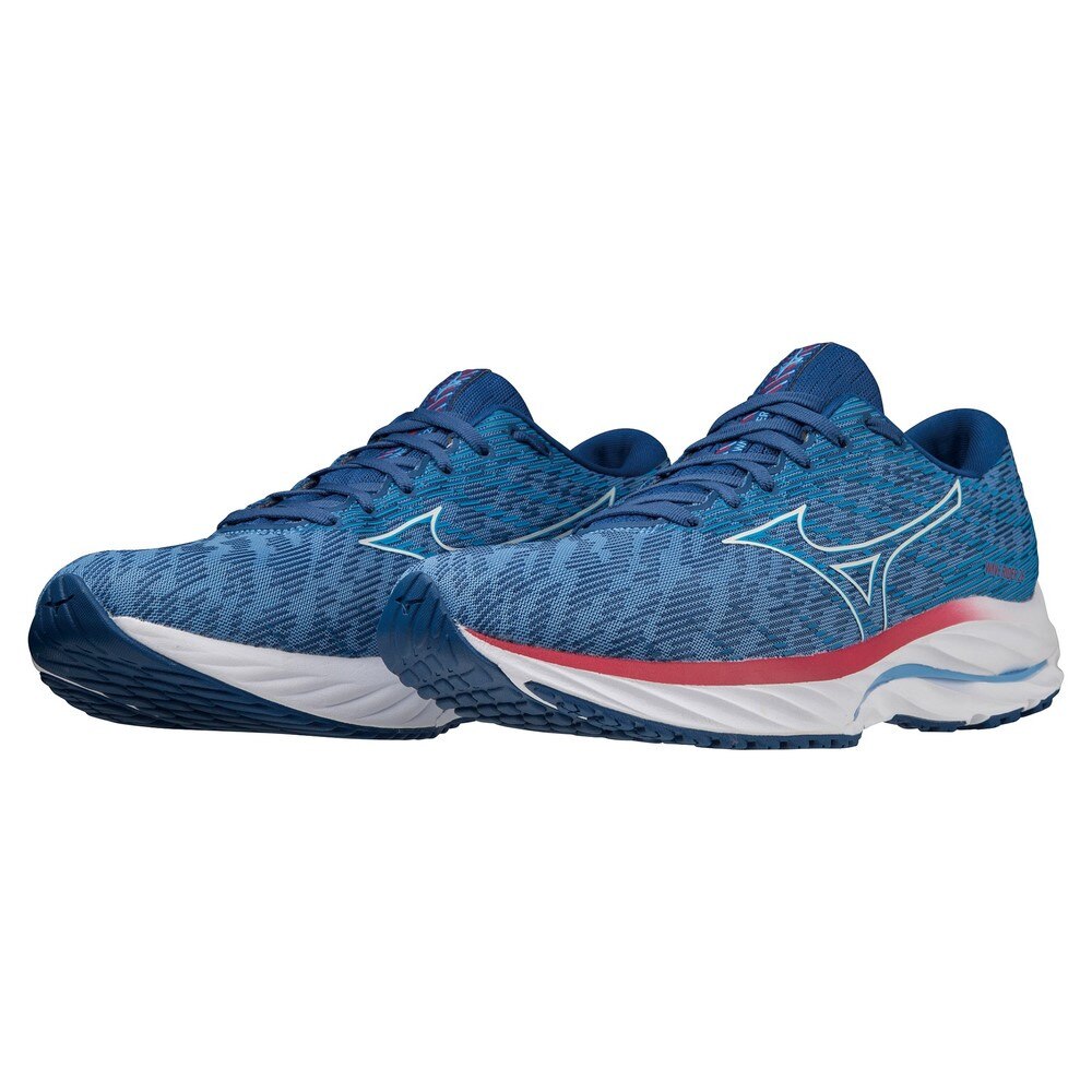 ミズノ（MIZUNO）（メンズ）ランニングシューズ ウエーブライダー26 ブルー J1GC220355 スニーカー ジョギング トレーニング 厚底 プレート 