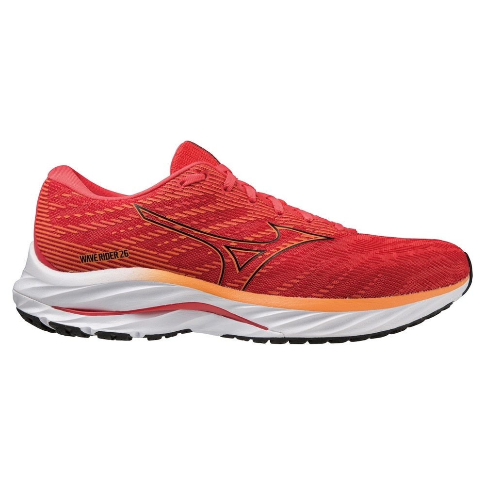 ミズノ（MIZUNO）（メンズ）ランニングシューズ ウエーブライダー26 SW レッド ブラック J1GC220457 スニーカー ジョキング トレーニング 厚底 プレート