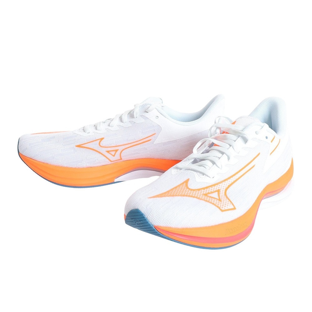 ミズノ（MIZUNO）（メンズ）ランニングシューズ ウエーブリベリオンソニック オレンジ ブラック J1GC233054 スニーカートレーニング ジョギング 部活 マラソン