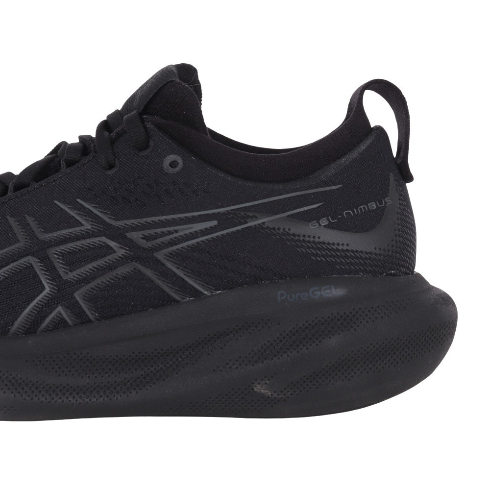 アシックス（ASICS）（メンズ）ランニングシューズ ゲル ニンバス 25 GEL-NIMBUS 25 黒 1011B547.002 スニーカー ジョギング ウォーキング 厚底 軽量