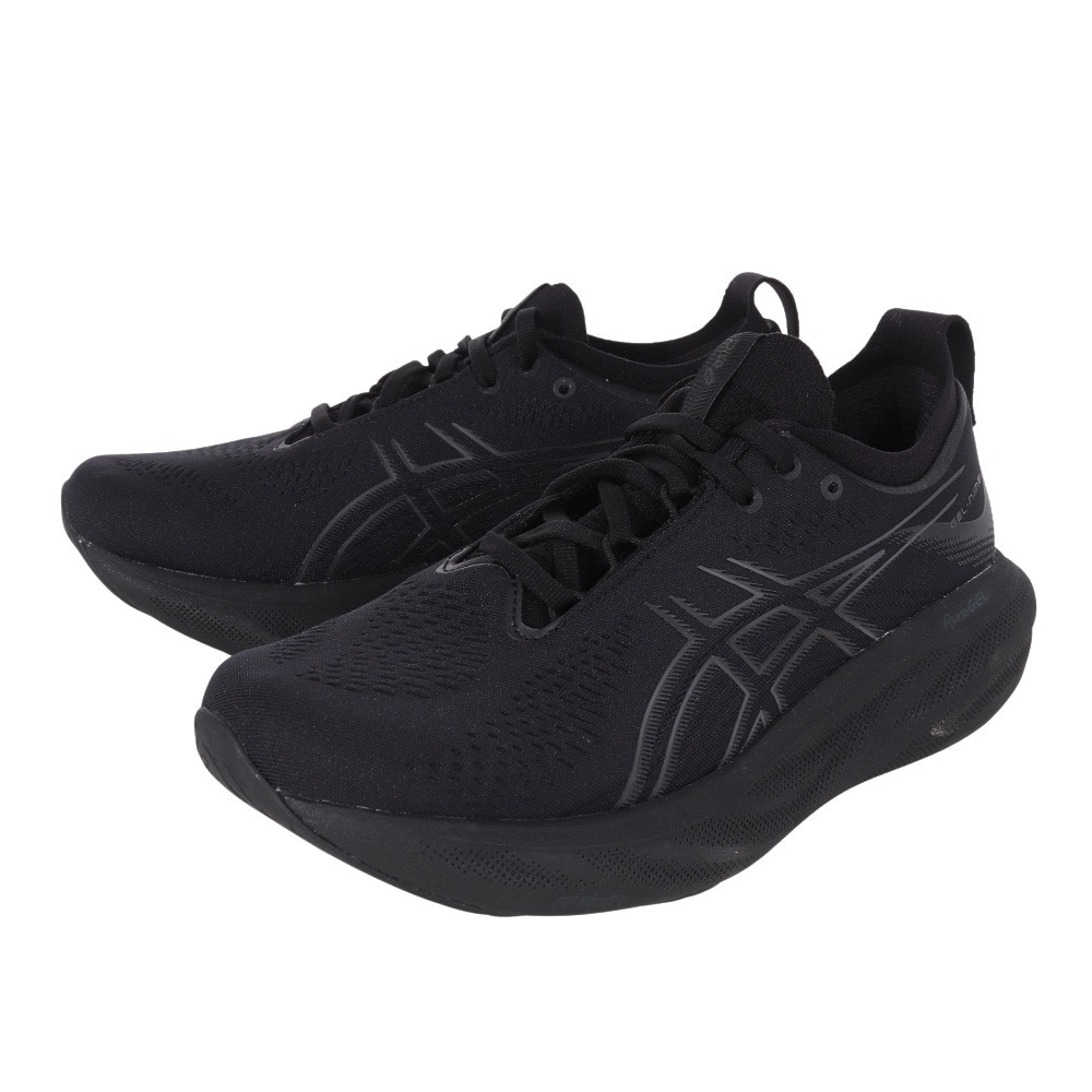 アシックス（ASICS）（メンズ）ランニングシューズ ゲル ニンバス 25 GEL-NIMBUS 25 黒 1011B547.002 スニーカー ジョギング ウォーキング 厚底 軽量