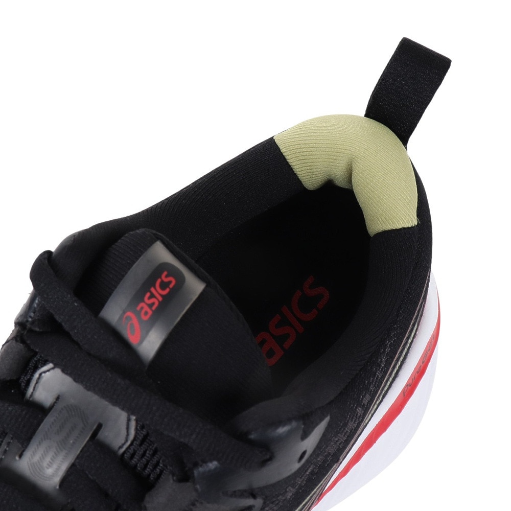 アシックス（ASICS）（メンズ）ランニングシューズ ゲル キュムラス 25 ブラック レッド 1011B621.001 スニーカー ジョギング ウォーキング 軽量 クッション 