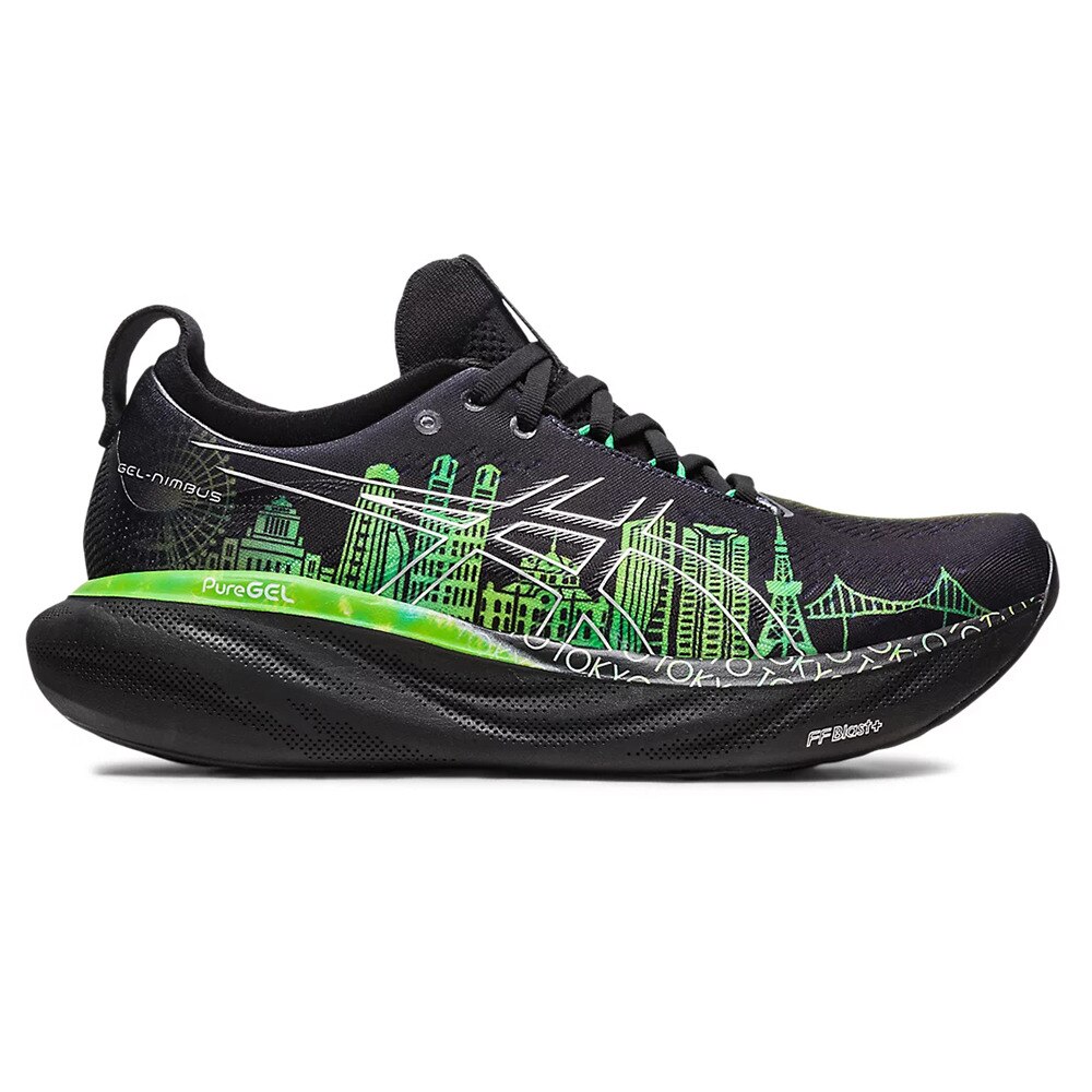 アシックス（ASICS）（メンズ）ランニングシューズ ゲル ニンバス 25 ブラック 1011B743.001 スニーカー ジョグ ウォーキング 厚底 軽量